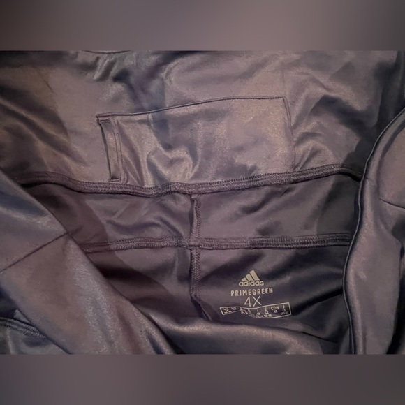 ADIDAS X ZOE SALDANA AEROREADY SHINE TIGHTS Plus Size 4X Victory Blue - Picture 5 of 7